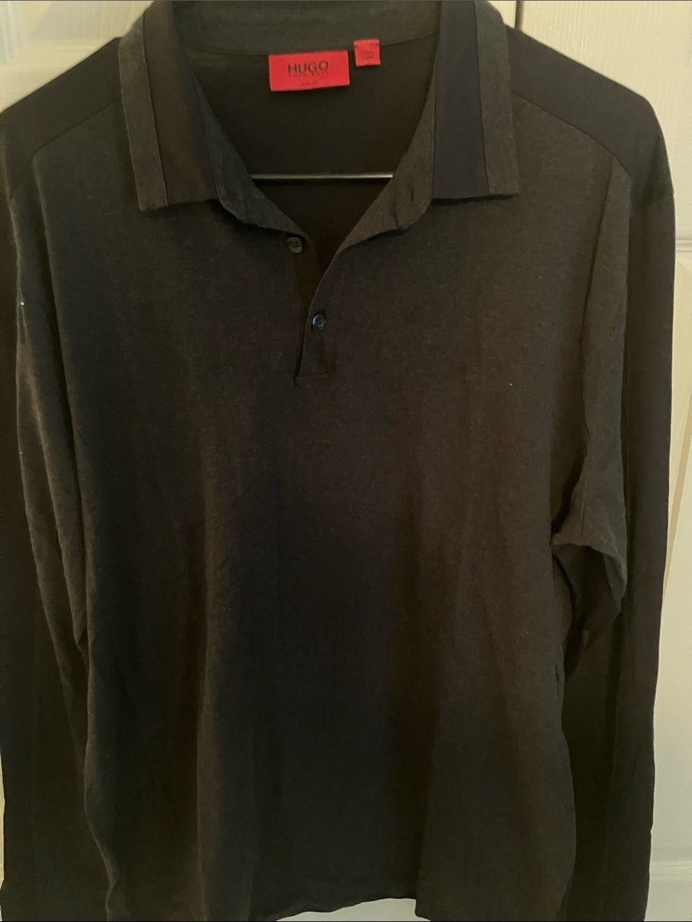 Hugo Boss Men’s Black Long-Sleeve Polo